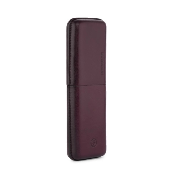 Lapis Bard Ducorium Bordeaux Moulded Pen Case (Double)