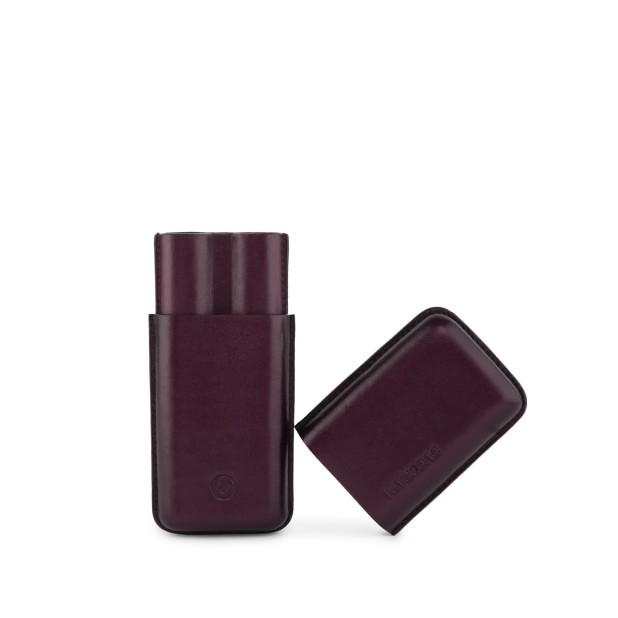 Lapis Bard Ducorium Bordeaux Moulded Pen Case (Double)