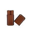 Lapis Bard Ducorium Cognac Moulded Pen Case (Double)