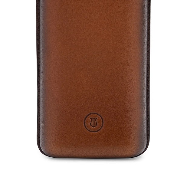 Lapis Bard Ducorium Cognac Moulded Pen Case (Double)