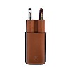 Lapis Bard Ducorium Cognac Moulded Pen Case (Double)