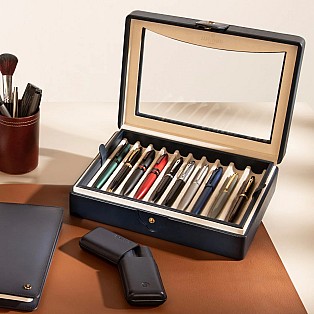Lapis Bard Hemingway Navy Blue Pen Case (10 pens)