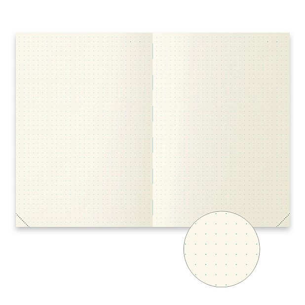 Midori MD Diario de papel A5 Códigos 1D/1P cuaderno de cuadrícula de puntos