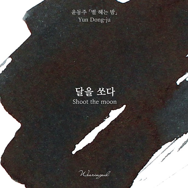 Wearingeul Inks Koreanische Literatur Shoot the Moon von Yun Dong Ju 30ml Tintenflasche