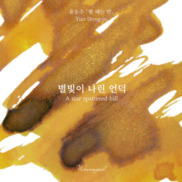 Atrament Wearingeul Korean Literature A Star Spattered Hill autorstwa Yun Dong Ju Butelka z atramentem 30 ml