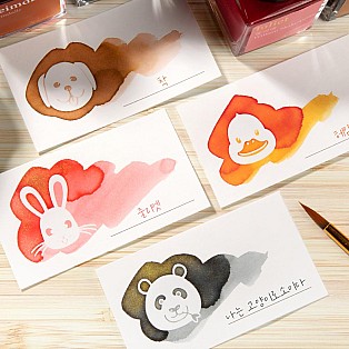 Wearingeul Impression Ink Color Chart White Duck Swatch Card