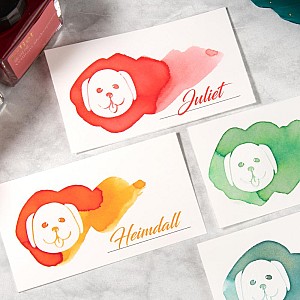 Wearingeul Impression Inkt Kleurenkaart Wit Puppy Swatch Kaart