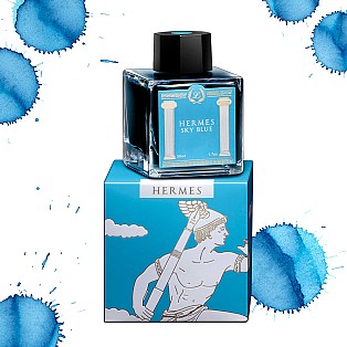 Laban Mythologie grecque II Encre bleu ciel Hermès - Bouteille d'encre 50ml