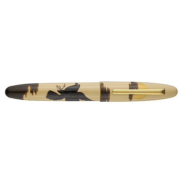 Taccia Age-e Maki-e Mythological Big Crow and Sun Fountain pen
