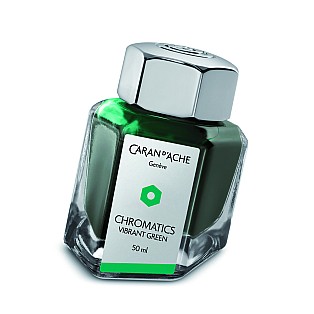 Caran d'Ache Chromatics Encre verte vibrante - Bouteille d'encre 50ml