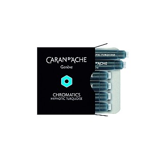 Caran d'Ache Chromatics Hypnotic Turquoise Ink - Ink Cartridges