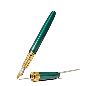 Reuzenrad drukker Joule graveurs groenblauwe vulpen