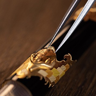 Caran d'Ache Straw Marquetry Dragon 2024 LE Fountain pen