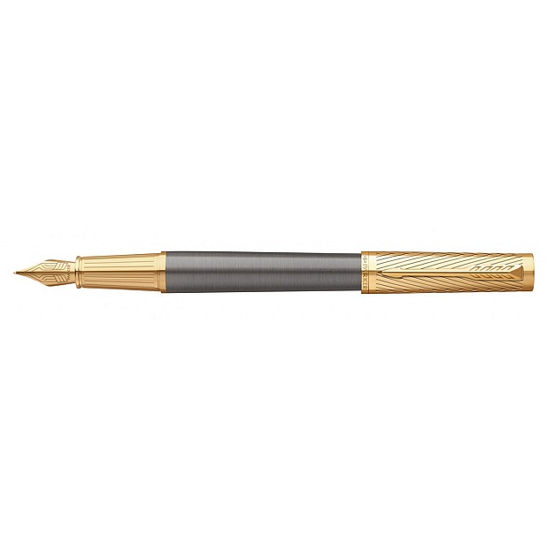 Pluma Estilográfica Parker Ingenuity Pioneers Collection Arrow Laca Gris GT
