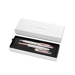 Pelikan Jazz Noble Elegance Pearl Ballpoint and Fountain pen Set