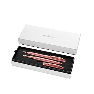 Pelikan Jazz Noble Elegance Rose Ballpoint and Fountain pen Set