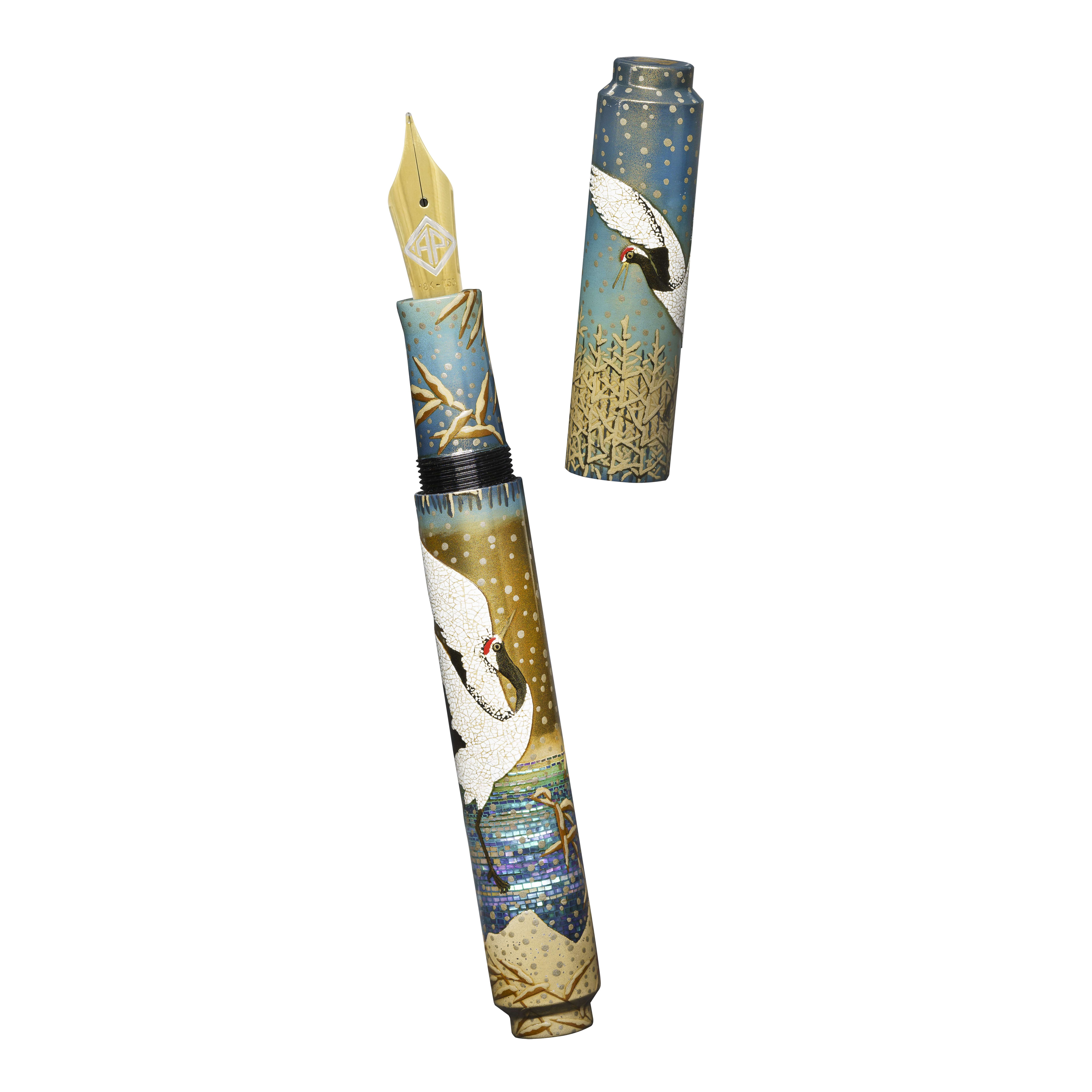 AP Limited Editions Maki-e The Writer The Dancing Cranes of Hokkaido Fountain pen
