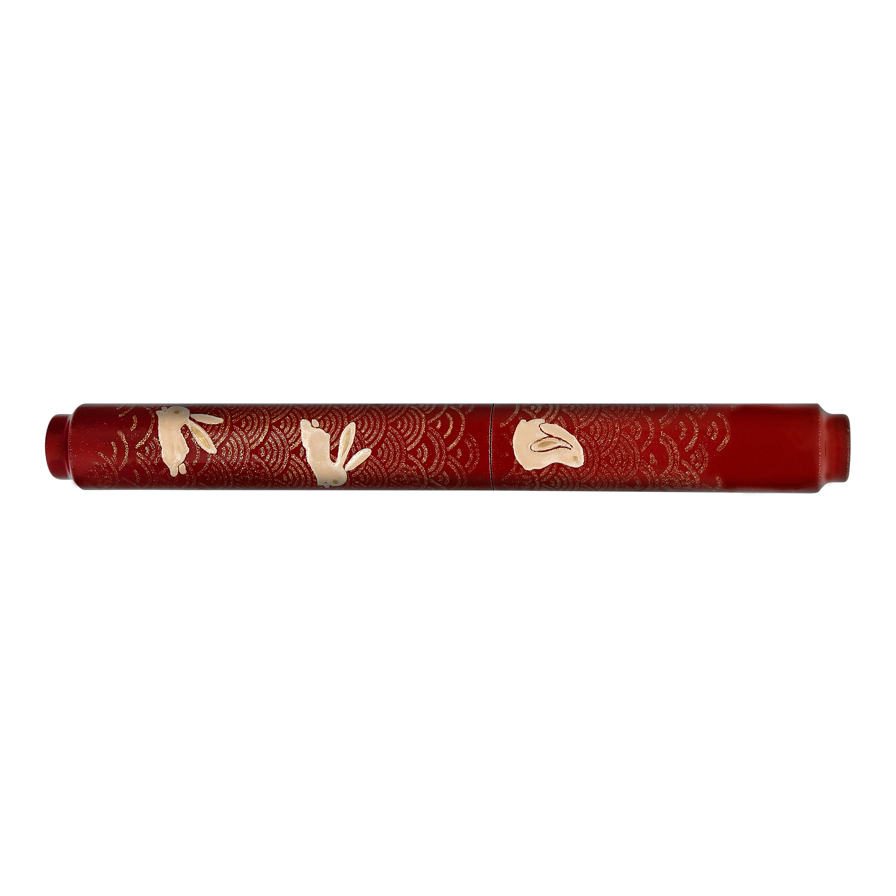 AP Limited Editions Sakura Lacquer Art Red Rabbits in a Summer Garden Pluma estilográfica