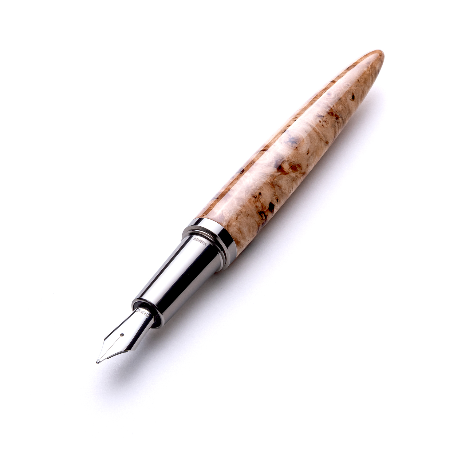 Ashera Aeon Light Buckeye Burl Fountain pen