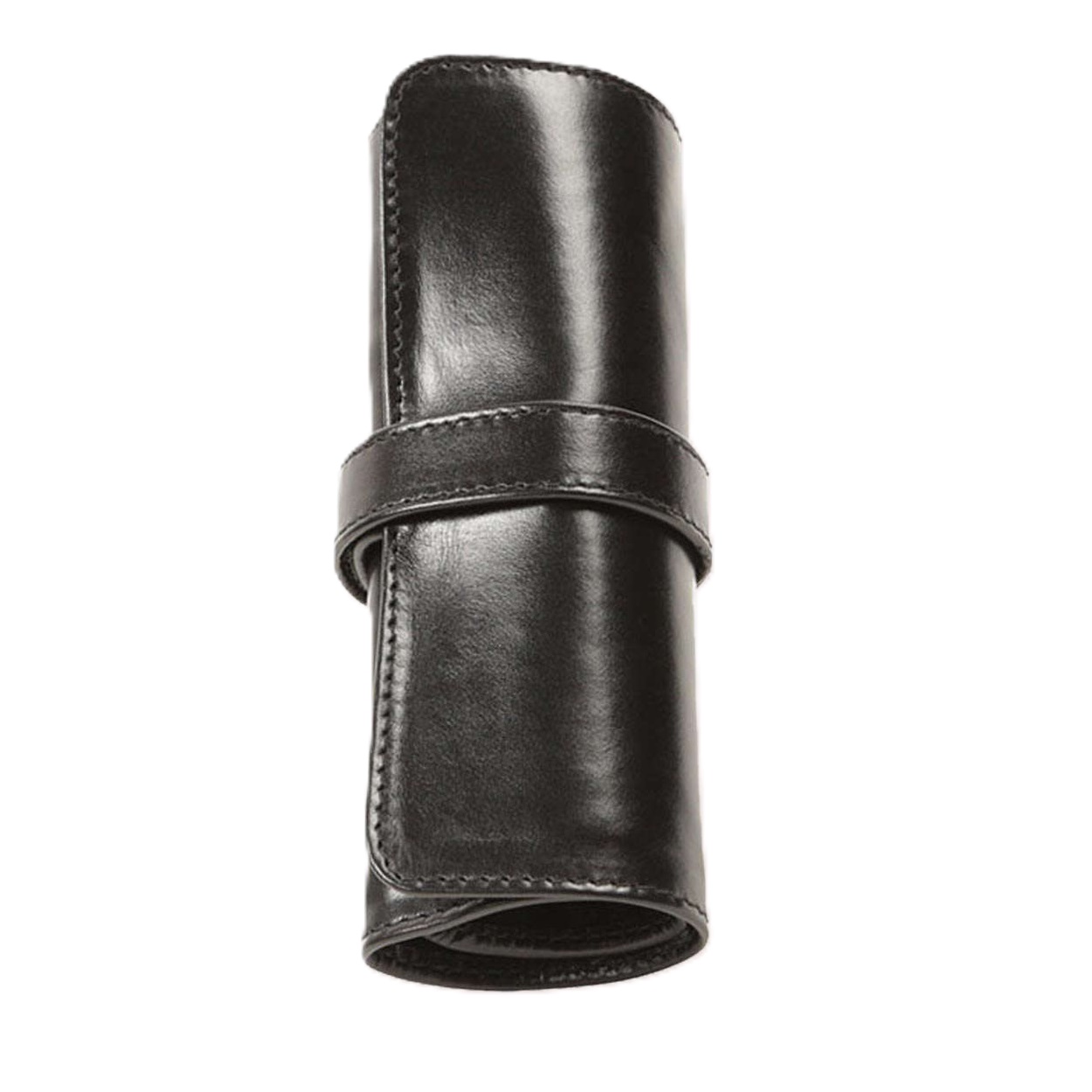 Aston Leather Black Roll Up Penetui (5-delig)