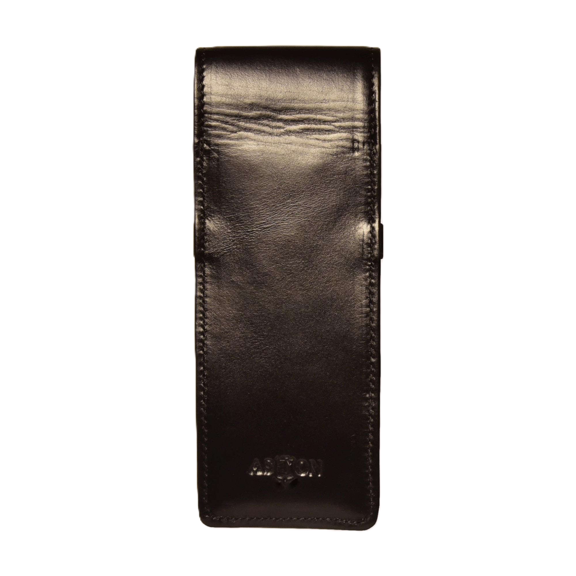 Aston Leather Black Soft Flap Penetui (3-delig)