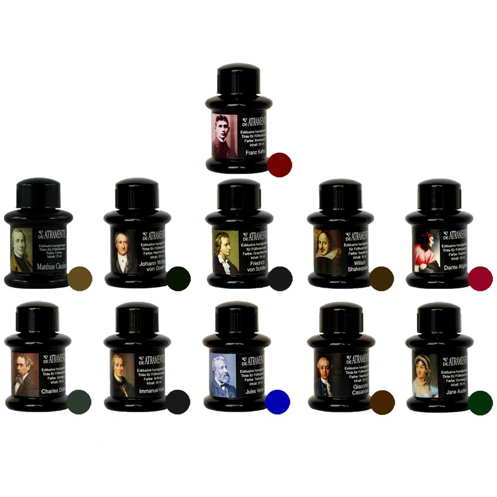 De Atramentis Important People Writers Ink - Bouteille d'encre (22 couleurs)