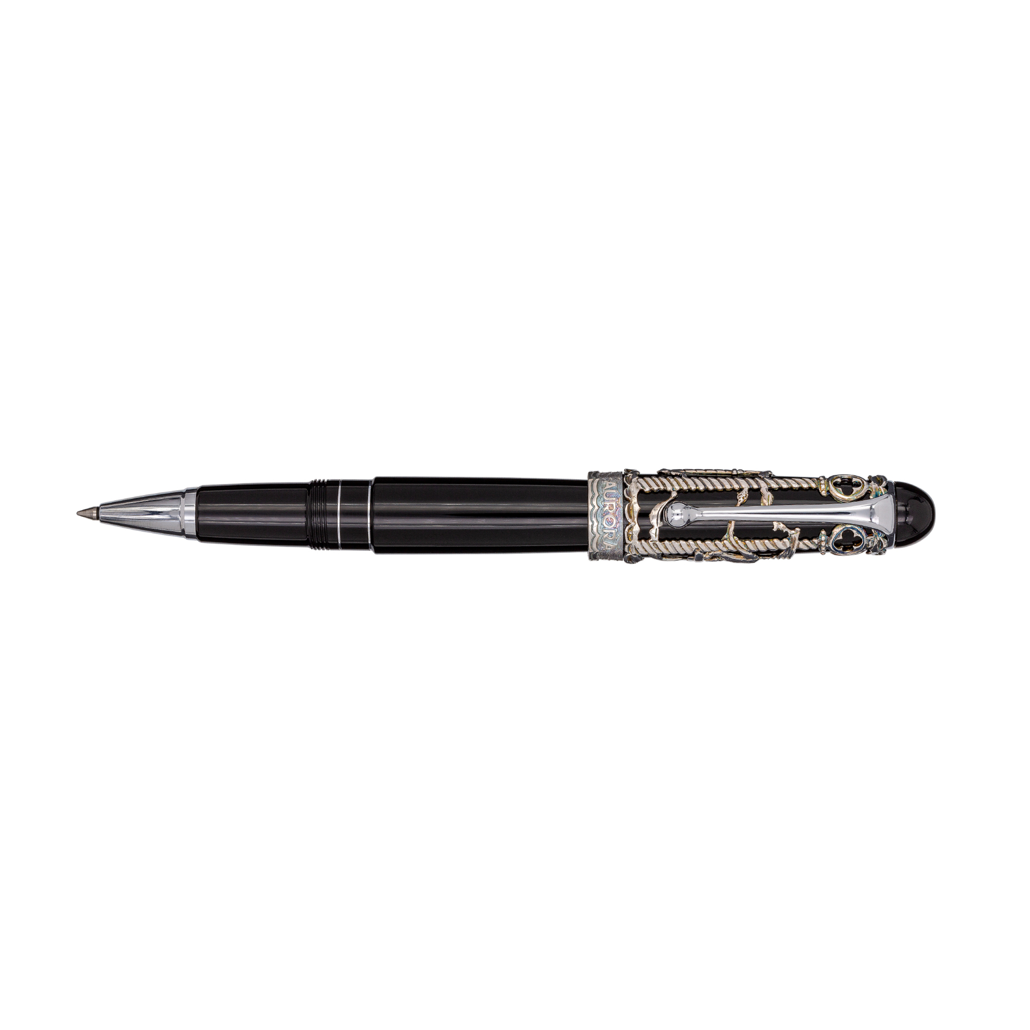 Aurora 88 Venezia Black Sterling Silver Roller