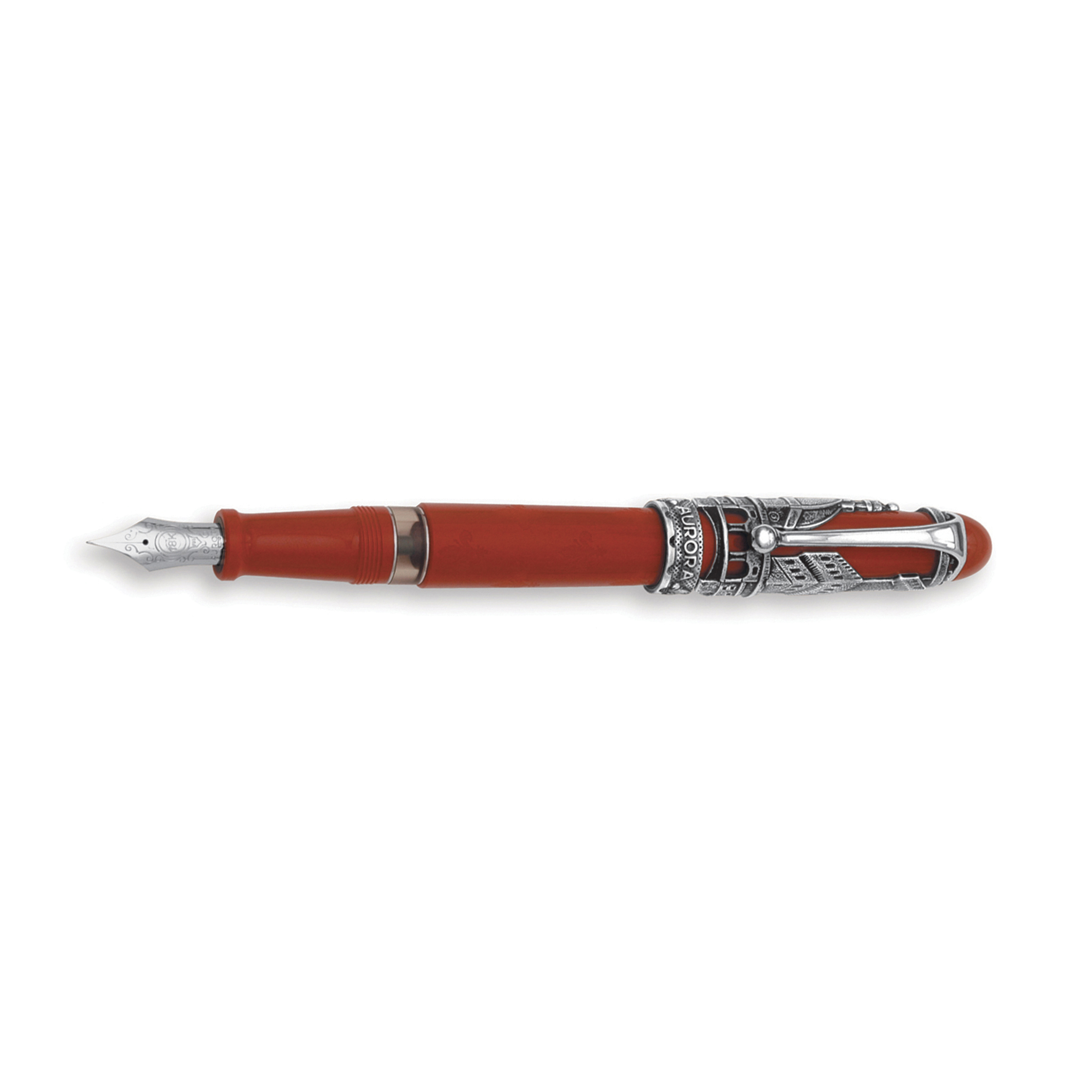 Aurora 88 Firenze Red Sterling Silver Stylo Plume