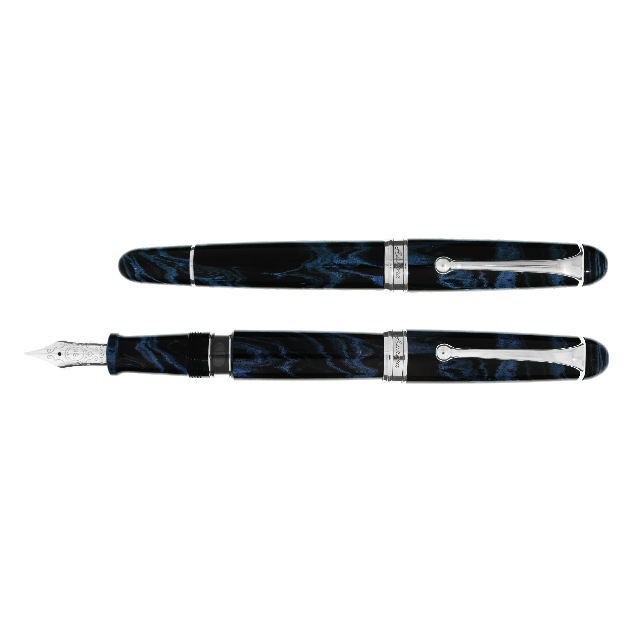 Aurora 88 Ebonite Marbled Blue ST Stylo Plume