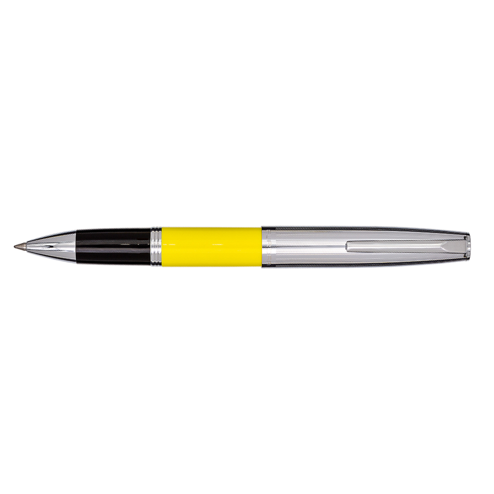 Aurora Duo Cart Yellow and Chrome Rollerball