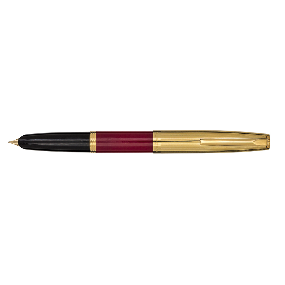 Aurora Duo Cart Burgundy and Gold Rollerball
