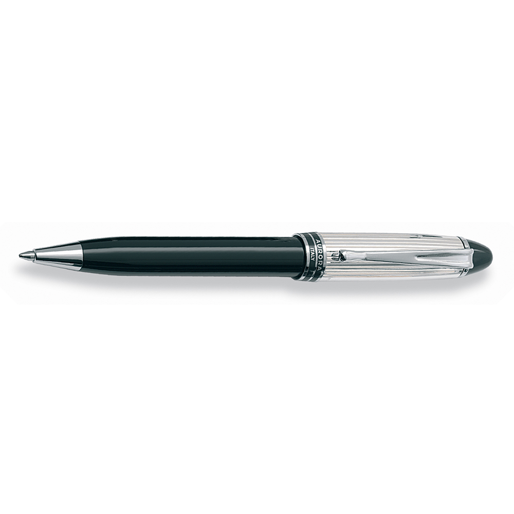 Aurora Ipsilon Sterling Silver Black CT Ballpoint