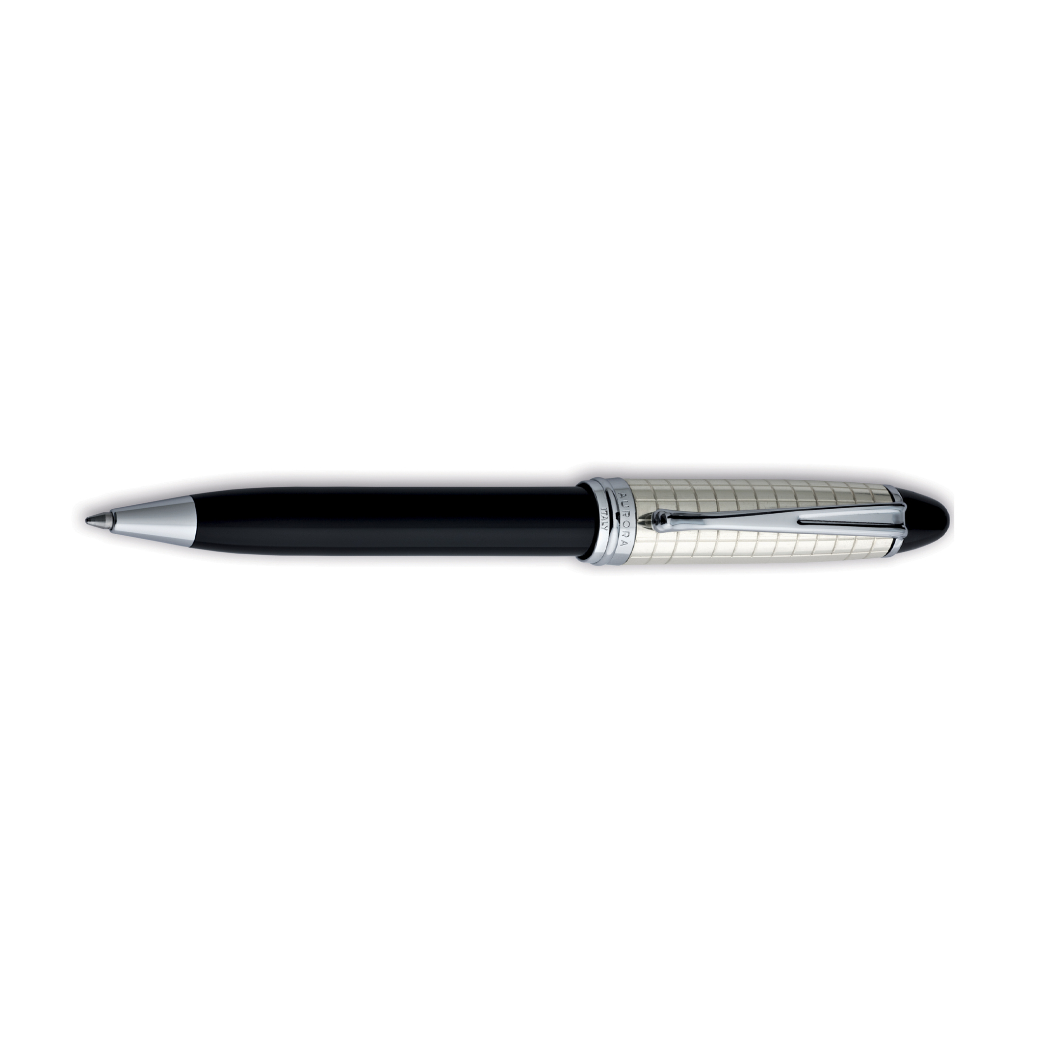 Aurora Ipsilon Sterling Silver Black Quadra CT Ballpoint