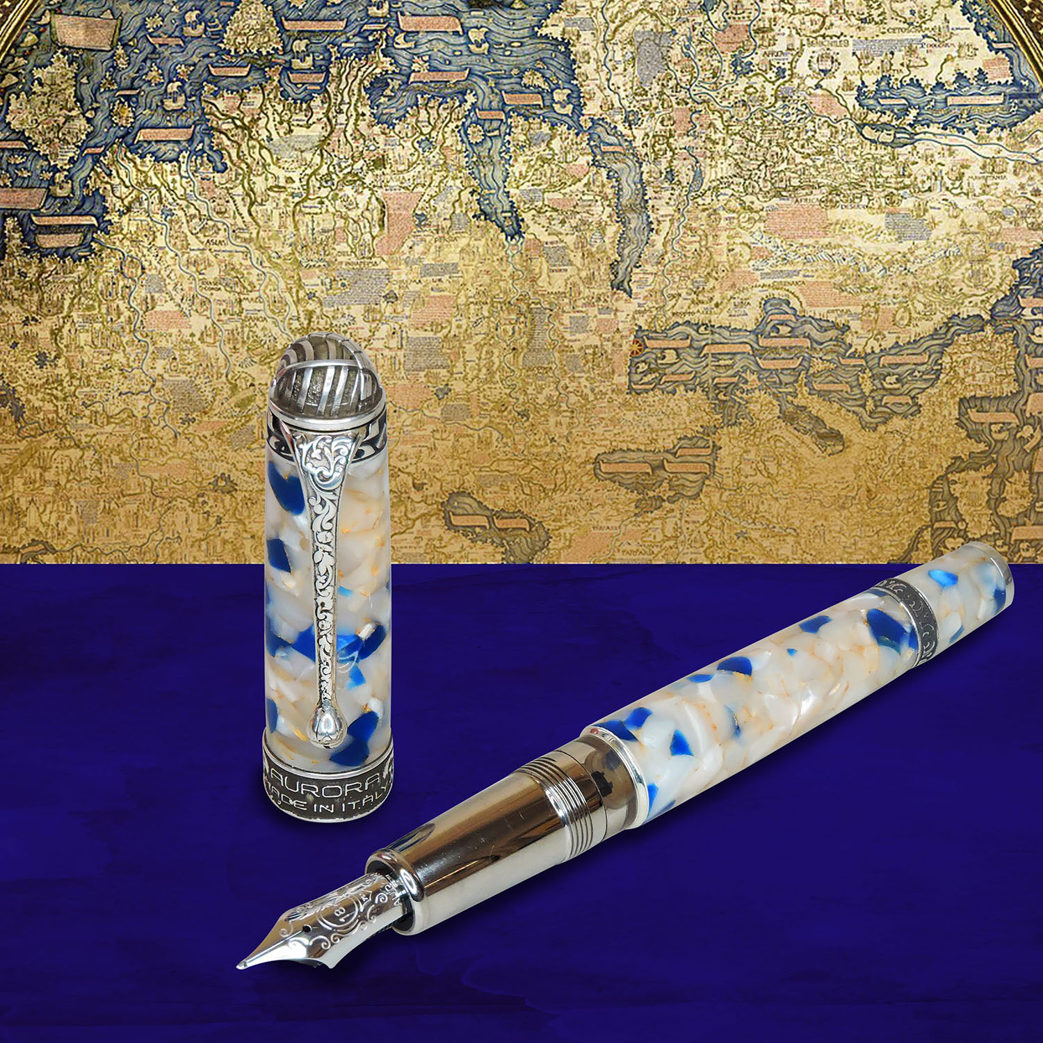 Aurora Ancient Maps Collection - Fra Mauro Füllfederhalter