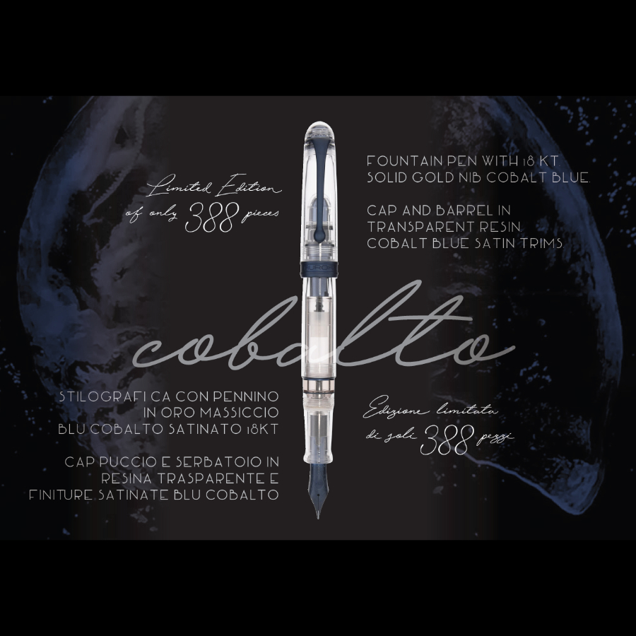 Aurora Trilobiti Collection Cobalto Demonstrator Stylo Plume