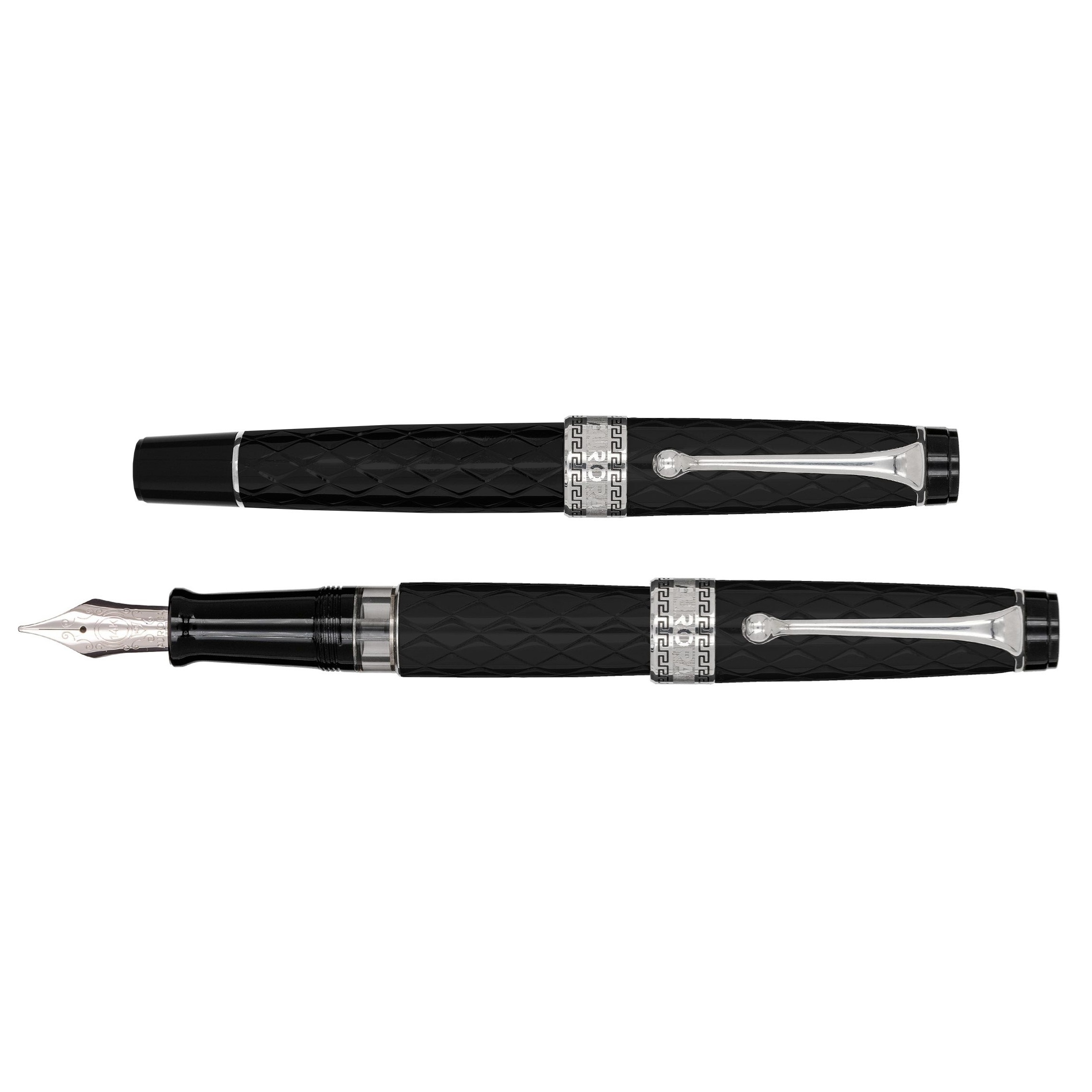Aurora Optima Rombo Guilloché Black CT Vulpen