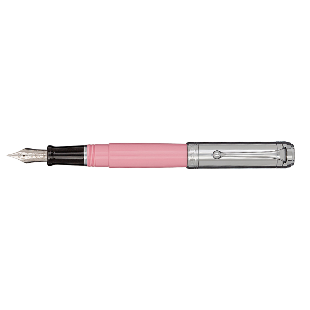 Aurora Talentum Pink and Chrome Big Fountain pen