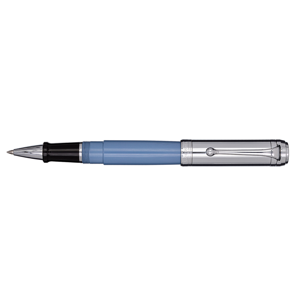 Aurora Talentum Light Blue and Chrome Big Rollerball