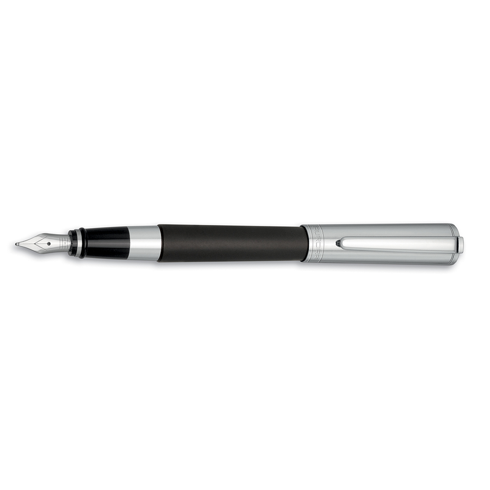 Aurora TU Matte Black and Chrome Fountain pen