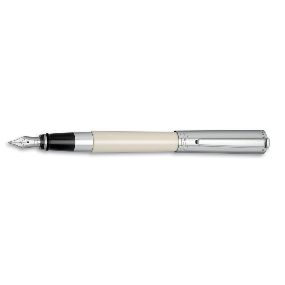 Aurora TU White and Chrome Fountain pen