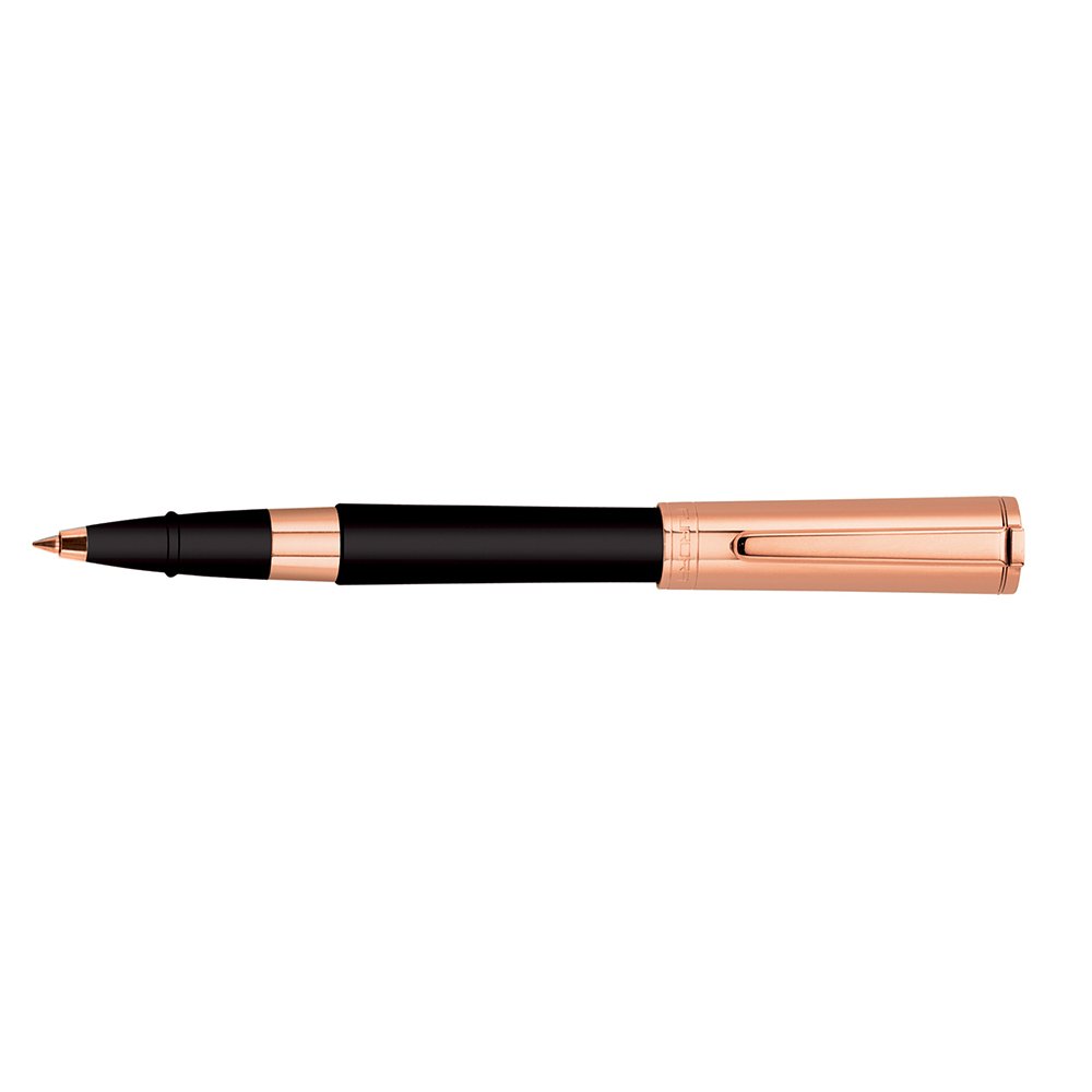 Aurora TU Black and Rose Gold Rollerball