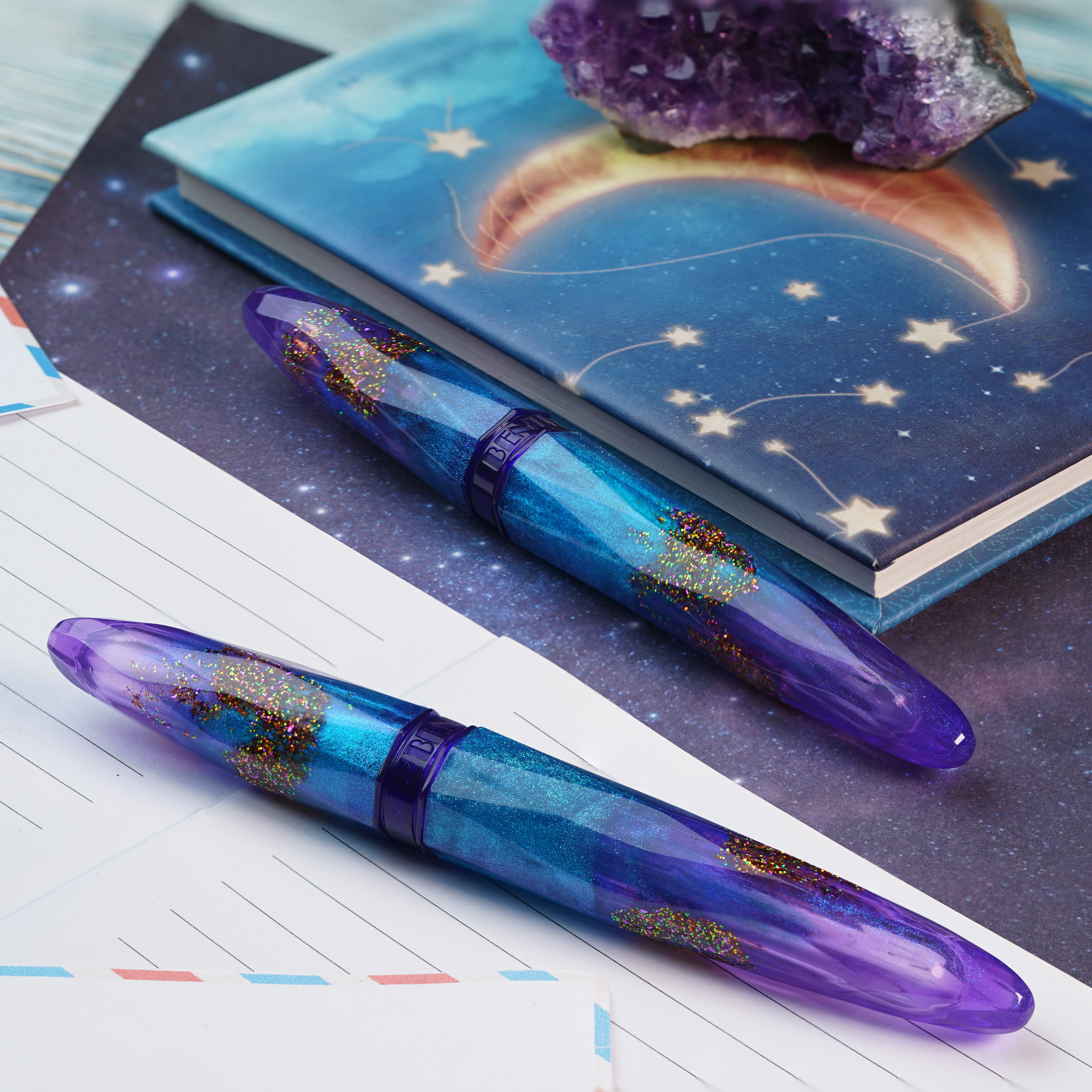 Benu Briolette Amethyst Tide Stylo Plume