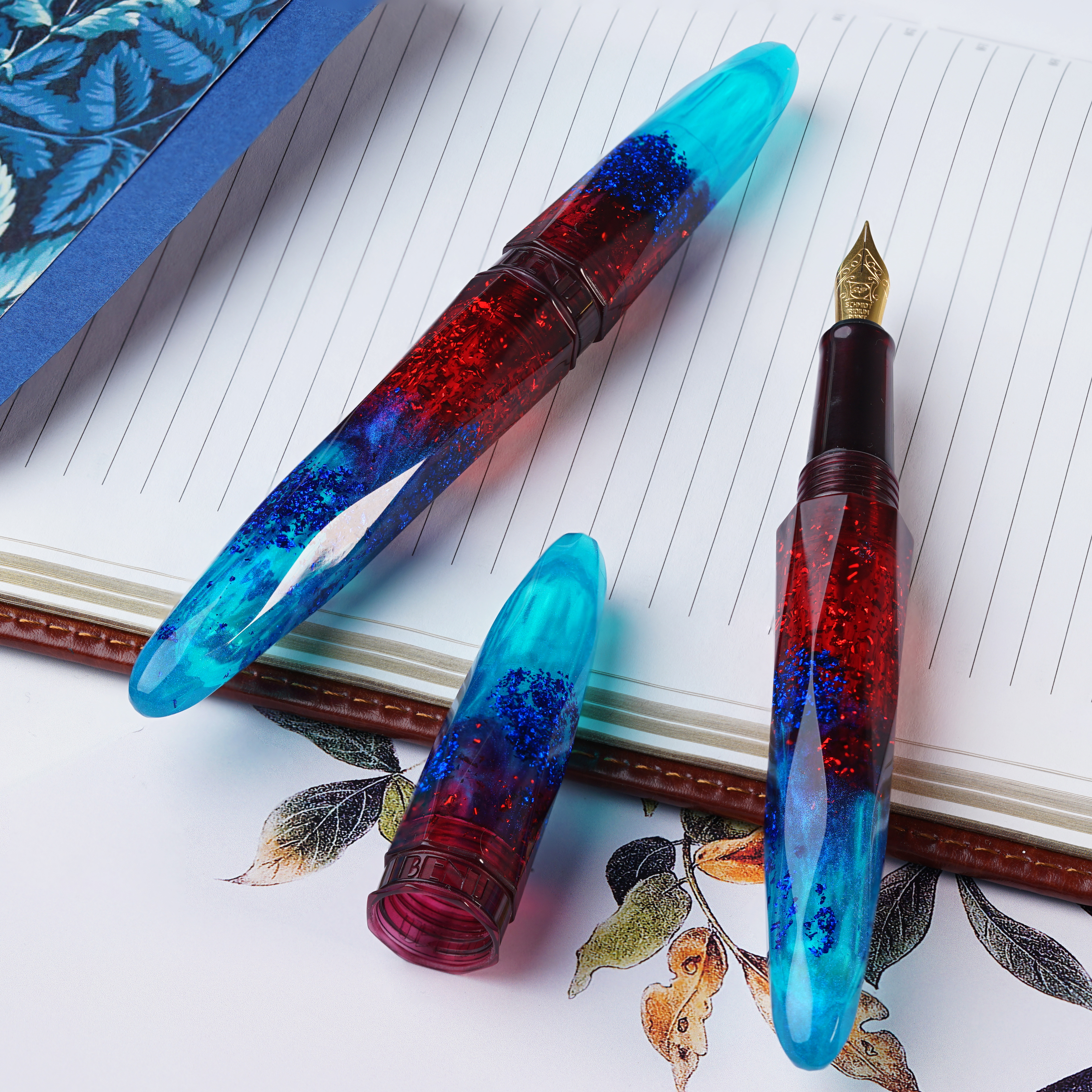 Benu Briolette Fiery Azure Pióro Wieczne
