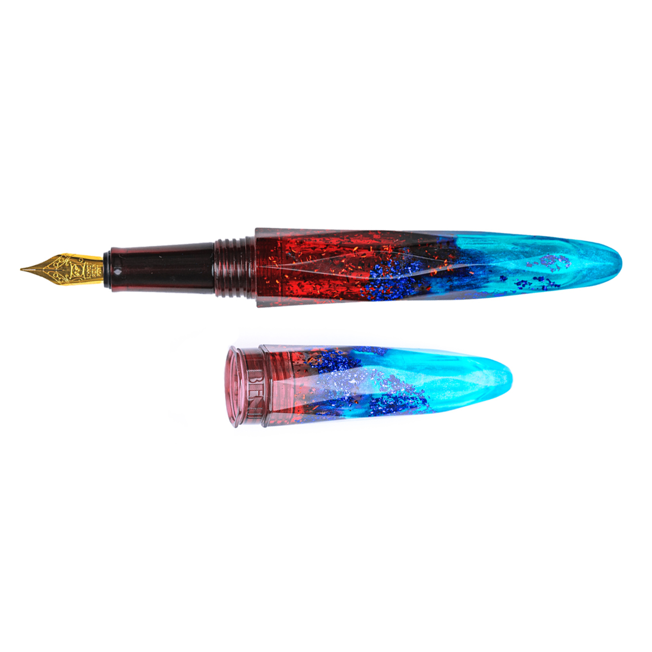 Benu Briolette Fiery Azure Pióro Wieczne