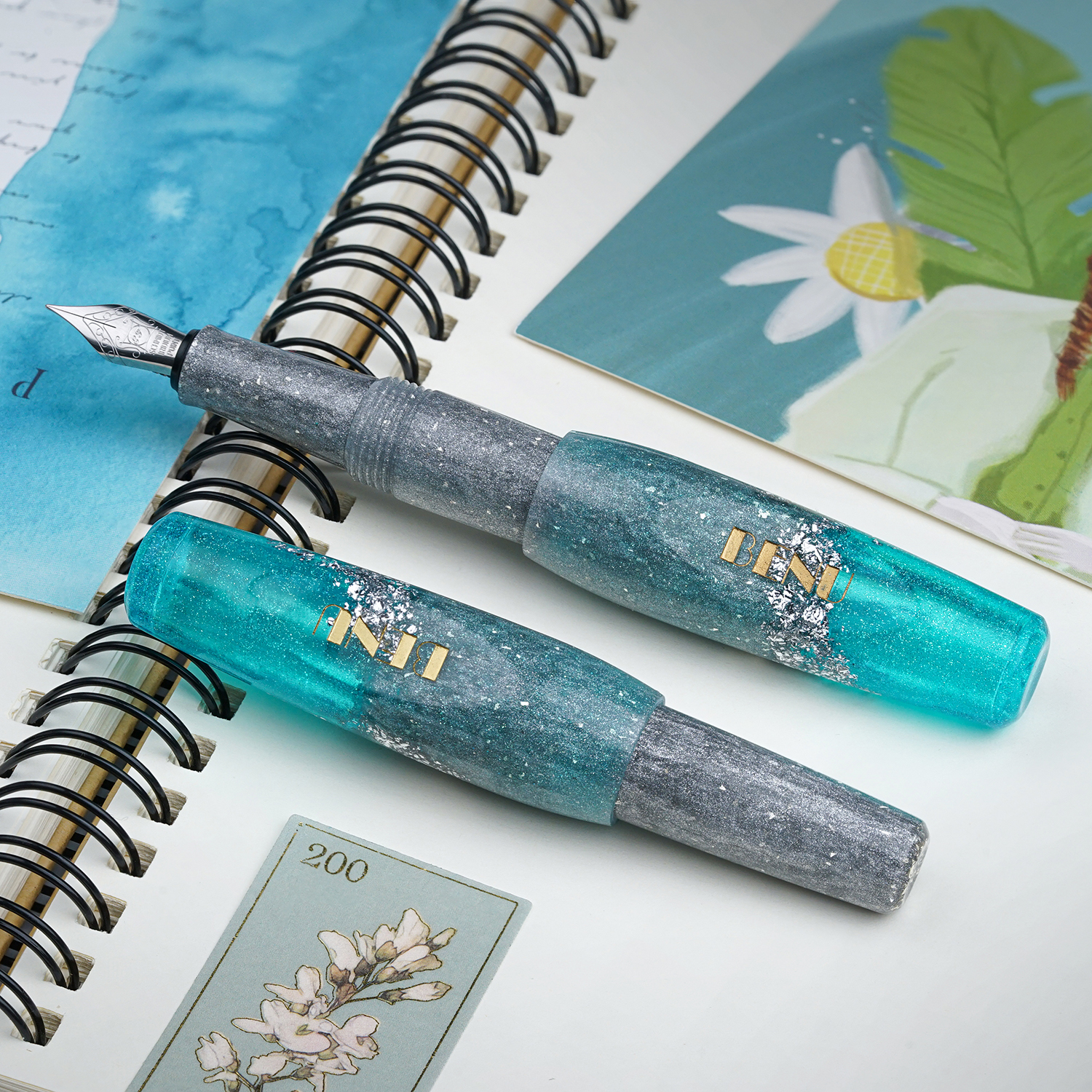 Benu Pixie Aqua Glow ST Pocket Fountain pen