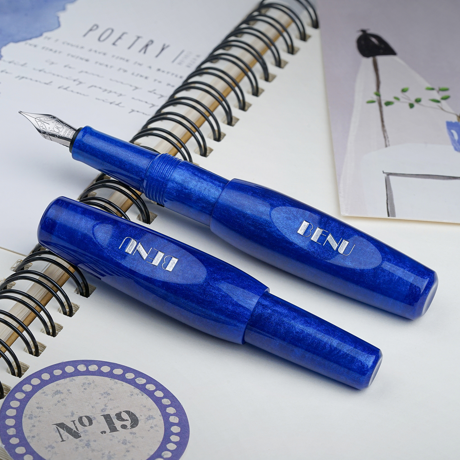 Benu Pixie Royal Blue ST Pocket Stylo plume