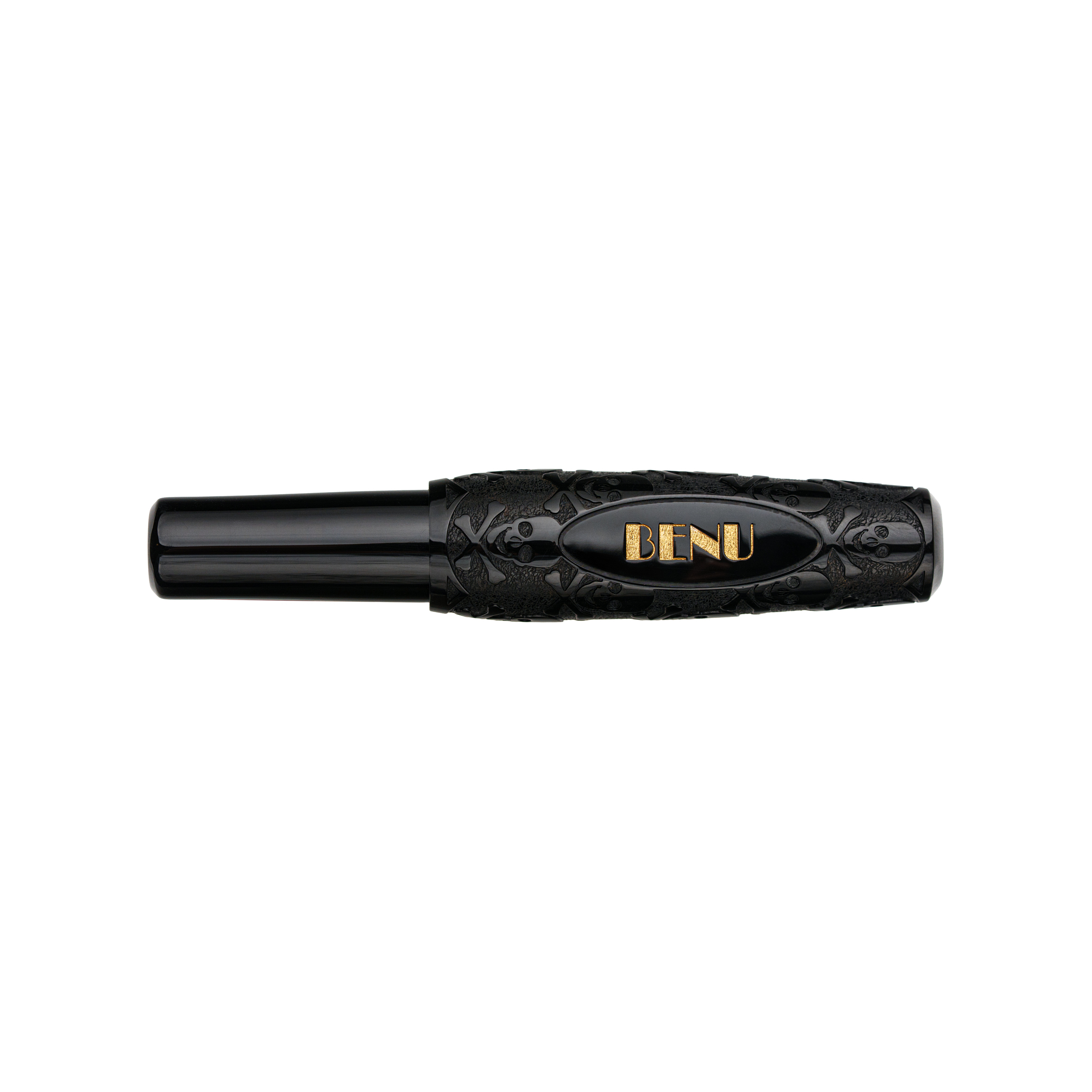Benu Pixie Jolly Roger Black GT Pocket Fountain pen