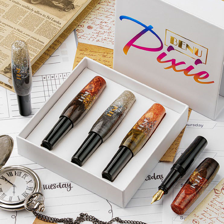 Benu Pixie Metallic Dust Pocket Pluma estilográfica Set
