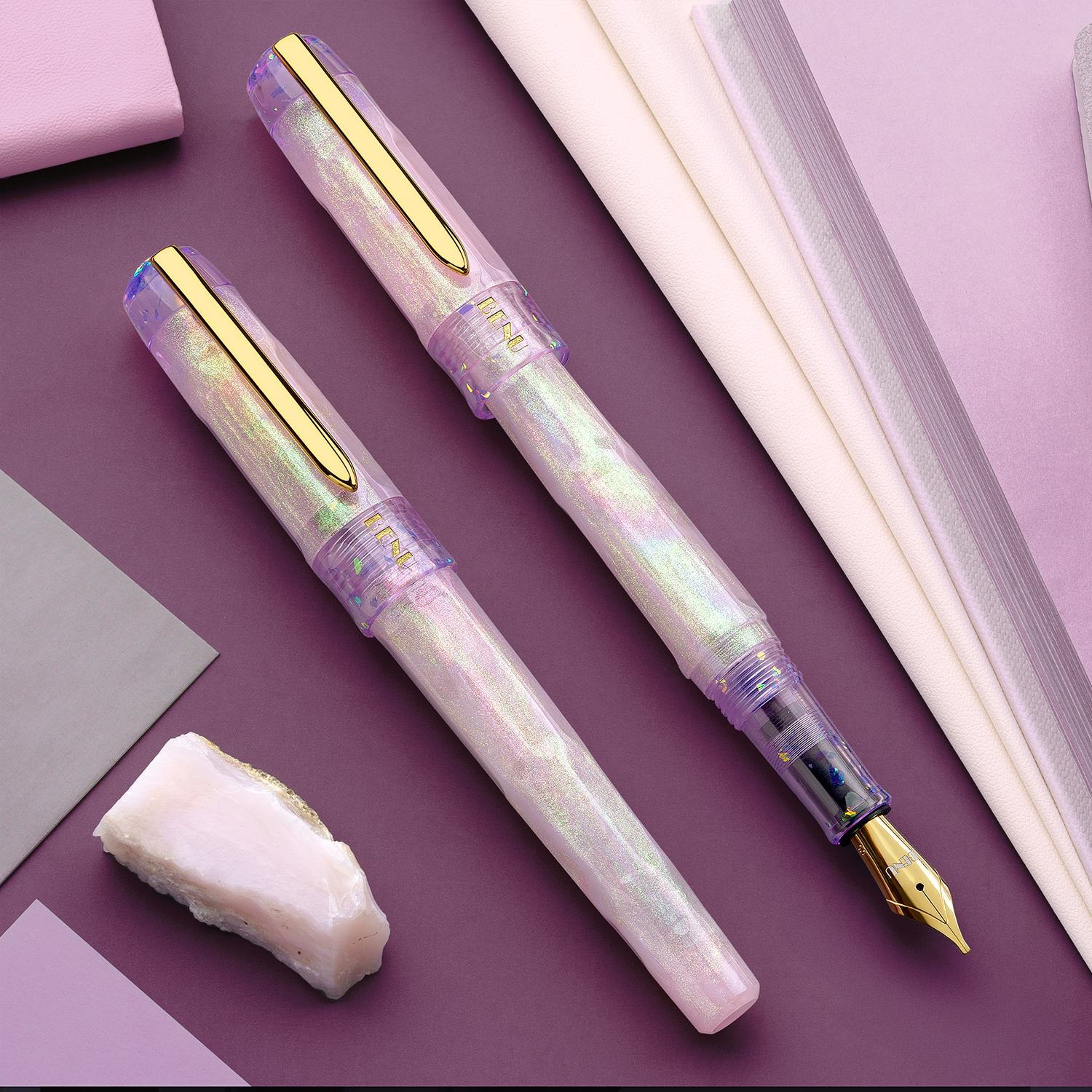 Benu Talisman Pink Opal GT Fountain pen