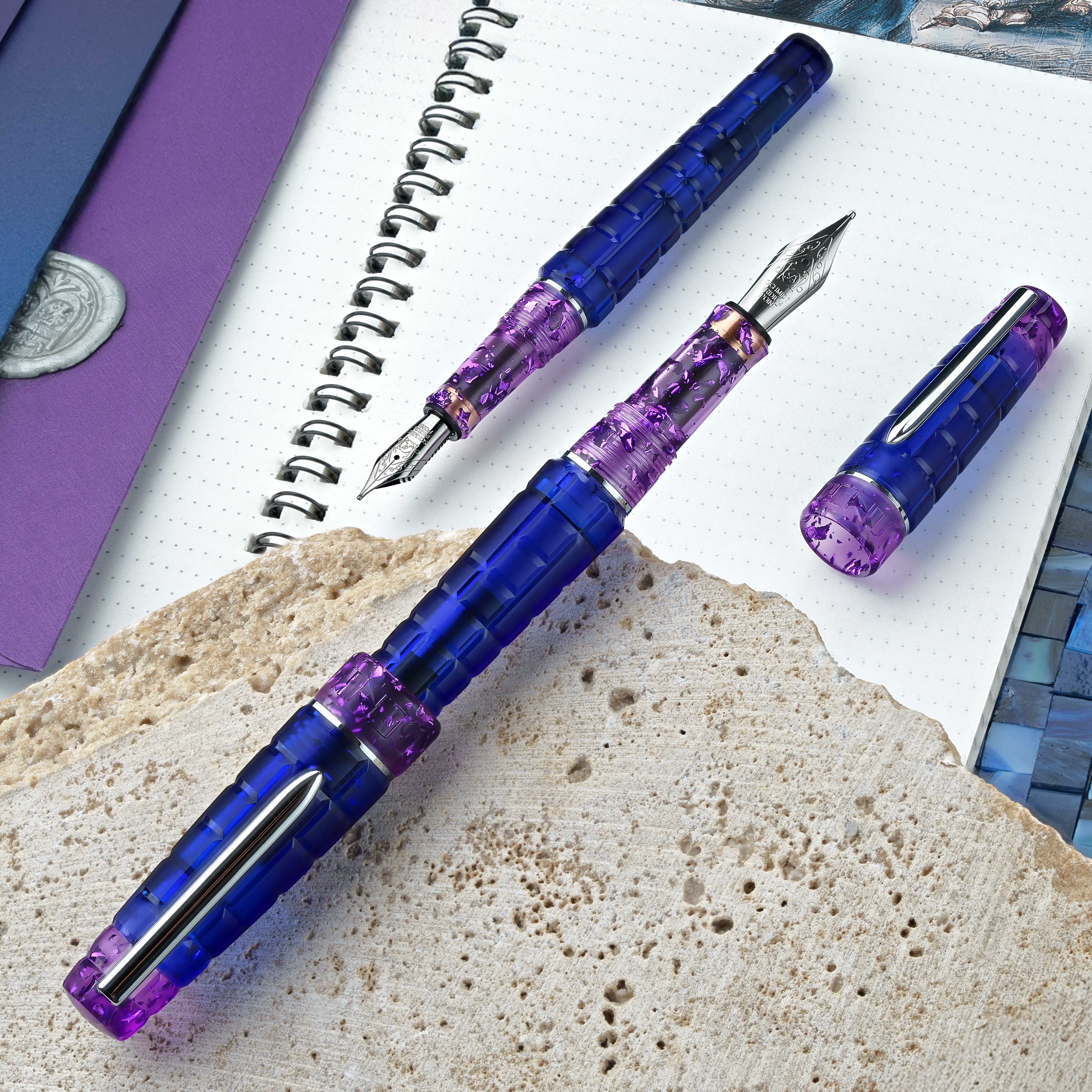 Benu Tessera Tanzanite ST Pluma Estilográfica